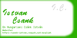 istvan csank business card